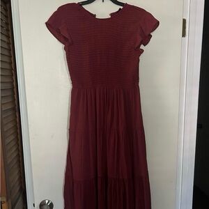Burgundy dress
